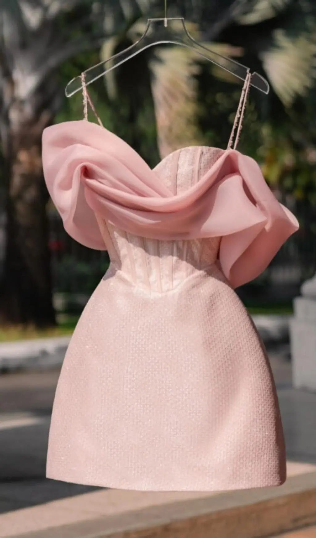Achazia Pink Corset Mini Dress