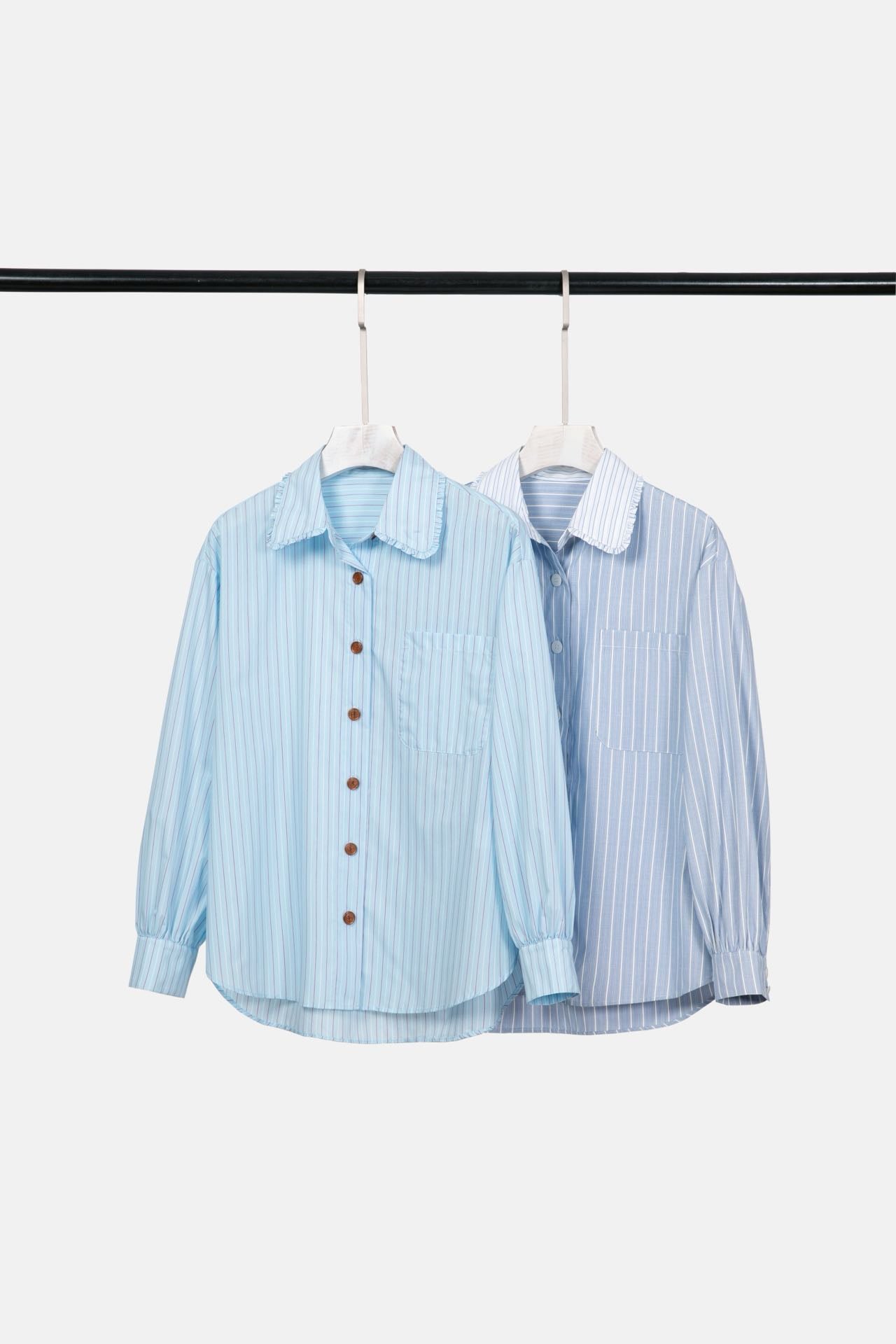 MEDUSA?BL1211 Spring New 90% Cotton Lovely Striped Shirt
