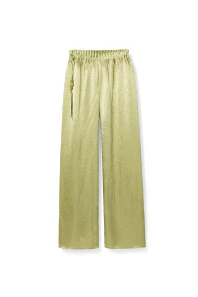 MEDUSA?PT0390Acetate pleated Chinese loose wide-leg pants for summer