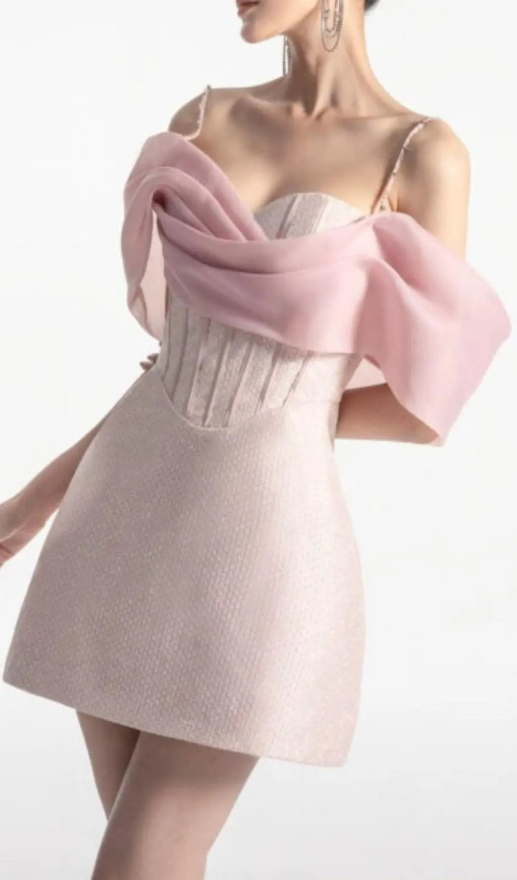 Achazia Pink Corset Mini Dress