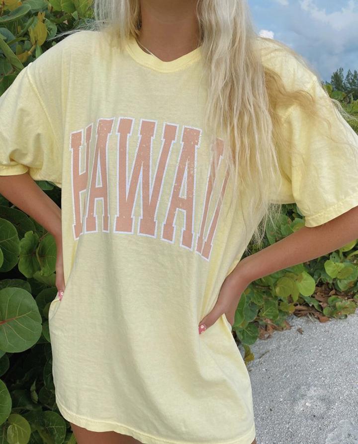 HAWAII TEE - Light Yellow