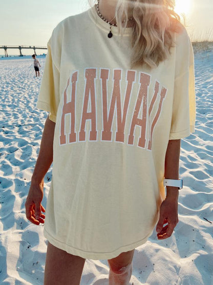 HAWAII TEE - Light Yellow