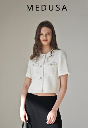 MEDUSA?72942 New short sleeve tweed jacket