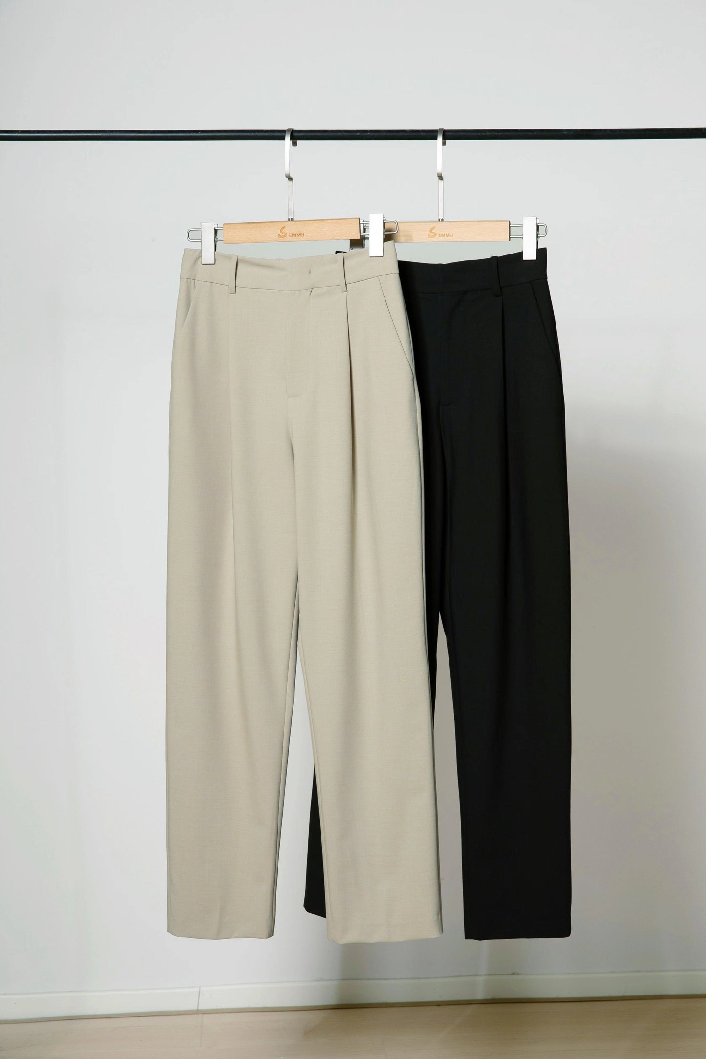 MEDUSA?PT0313 Summer new loose fit straight high waist pants