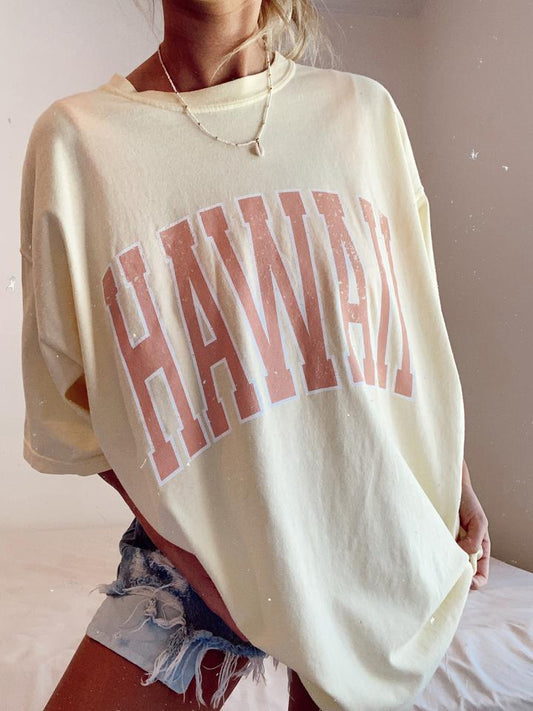 HAWAII TEE - Light Yellow