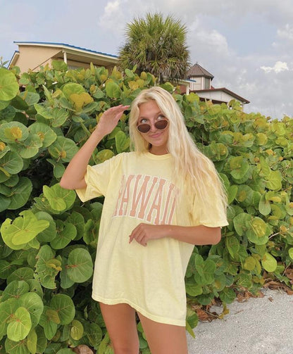 HAWAII TEE - Light Yellow