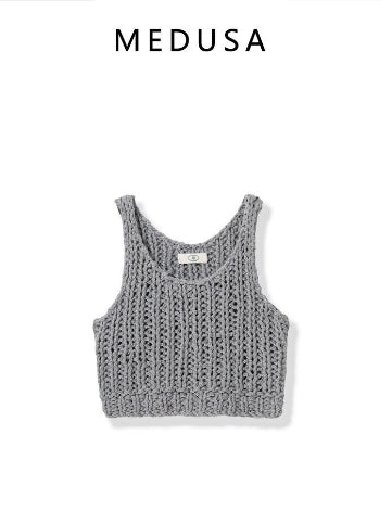 MEDUSA?WN2502603  100% cotton handmade layered knitted vest
