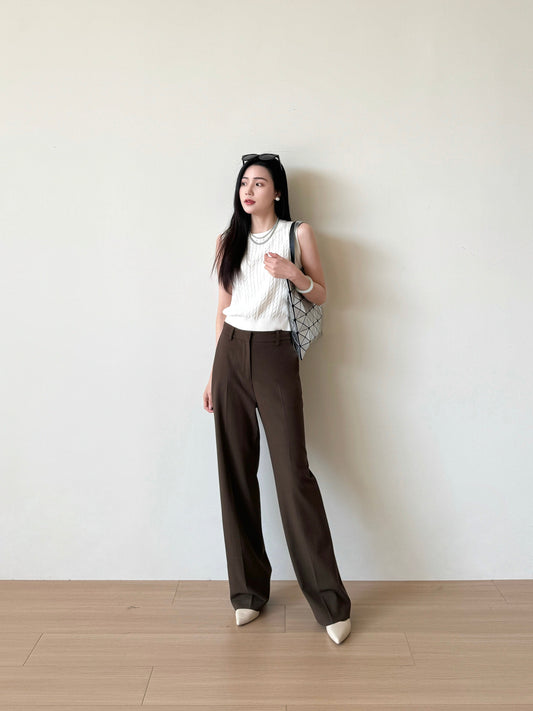 Wool casual drape suit trousers for summer spring and autumn