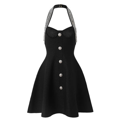 Alev Embellished Metallic Tweed Mini Dress