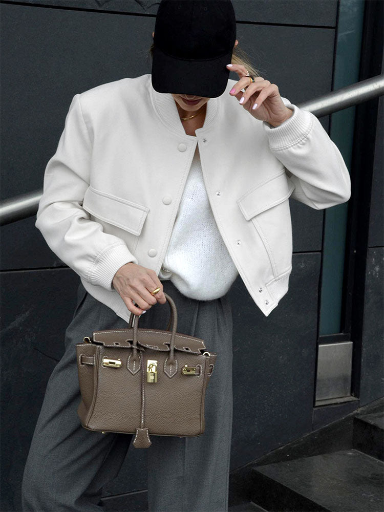 Mojoyce Slim Cotton Jackets For Women Casual Winter Long Sleeve Short Coat Woman Street Temperament Clothes Women's Autumn 2023