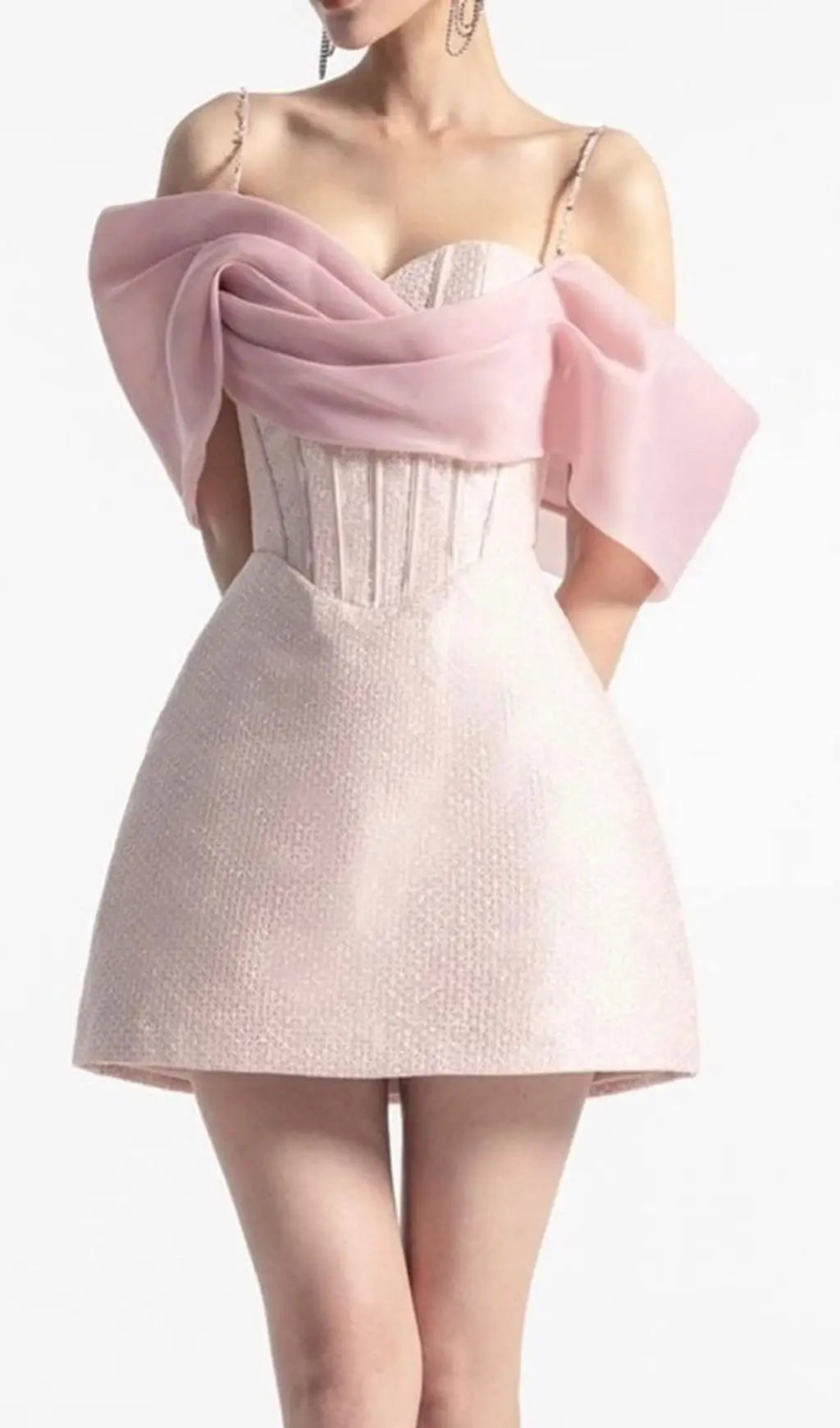 Achazia Pink Corset Mini Dress