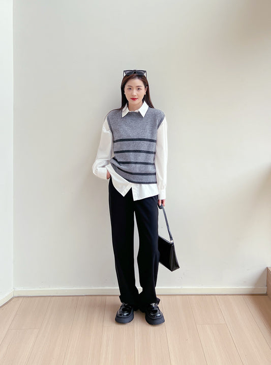 Wool casual drape suit trousers for summer spring and autumn