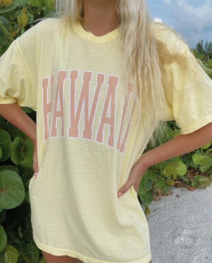 HAWAII TEE - Light Yellow