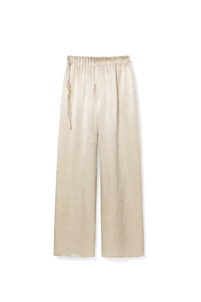 MEDUSA?PT0390Acetate pleated Chinese loose wide-leg pants for summer