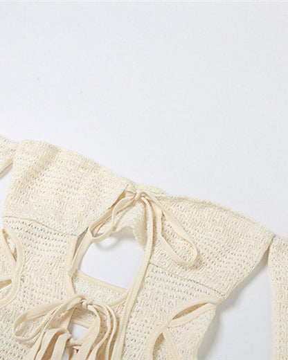 Merichill Knitted Tube Dress with Gloves