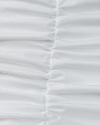 Ribbon Woven Strapless Tube Dress