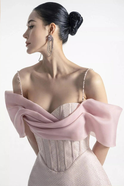 Achazia Pink Corset Mini Dress