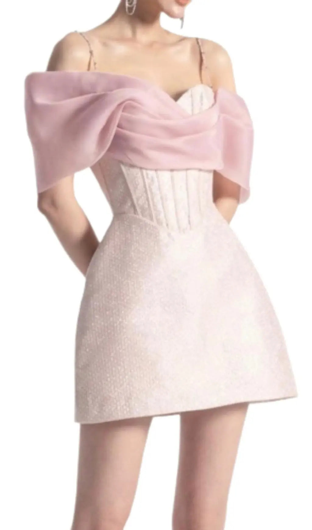 Achazia Pink Corset Mini Dress